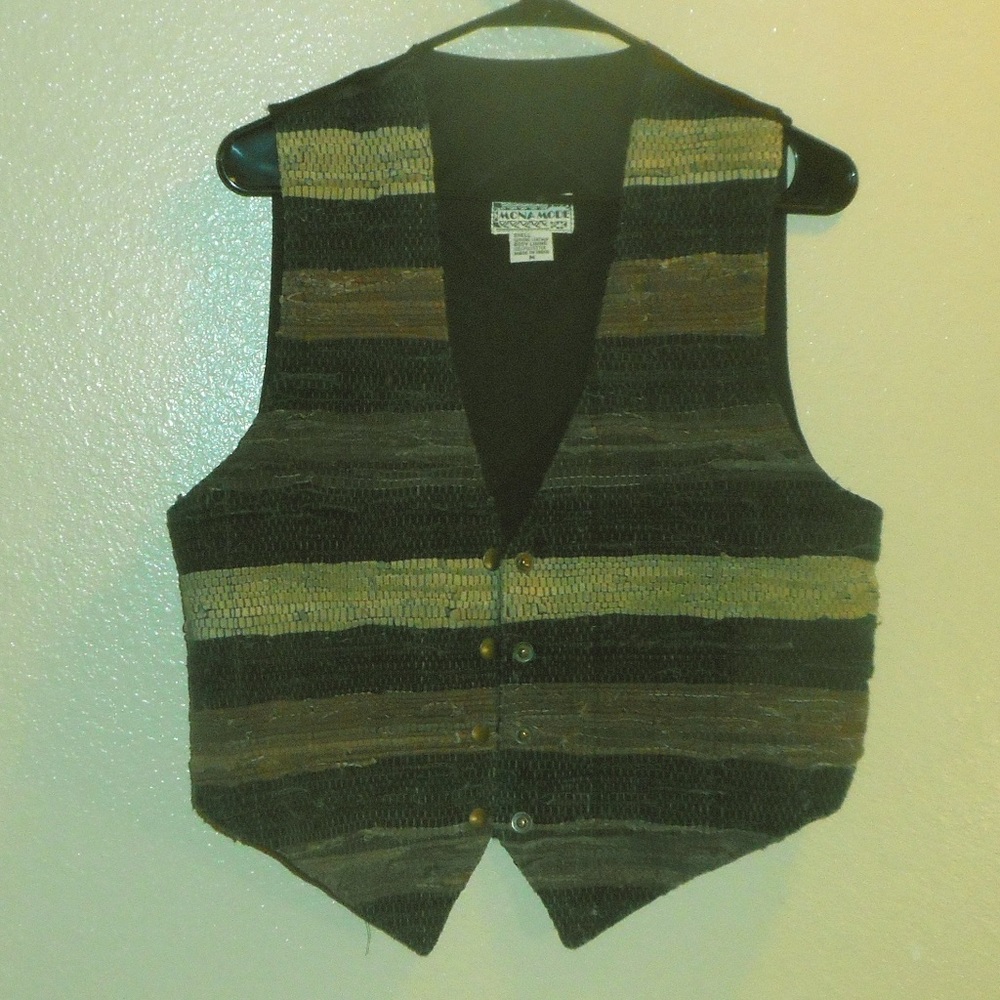 Unique Woven Leather Vest